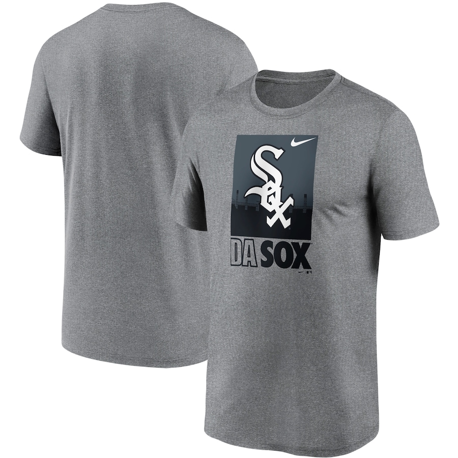 Men's Chicago White Sox Nike Heathered Gray Local Logo Legend T-Shirt Men's Chicago White Sox Nike Heathered Gray Local Logo Legend T-Shirt