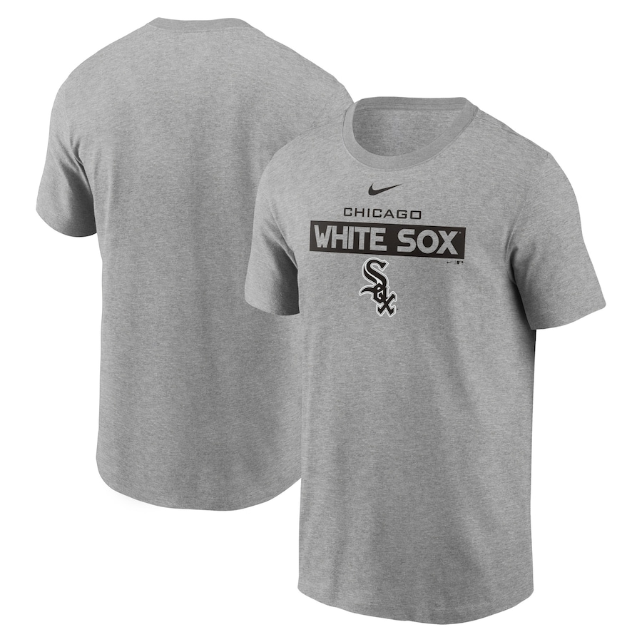 Men's Chicago White Sox Nike Heathered Gray Team T-Shirt Men's Chicago White Sox Nike Heathered Gray Team T-Shirt