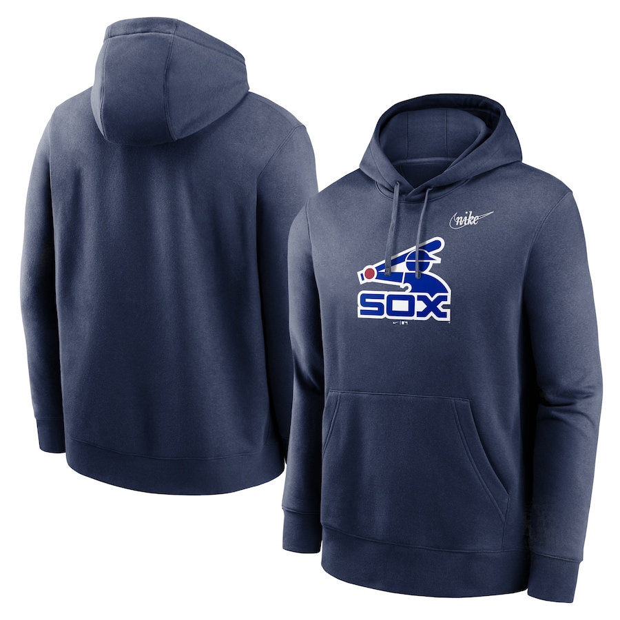Men's Chicago White Sox Nike Navy Cooperstown Collection Logo Club Pullover Hoodie Men's Chicago White Sox Nike Navy Cooperstown Collection Logo Club Pullover Hoodie