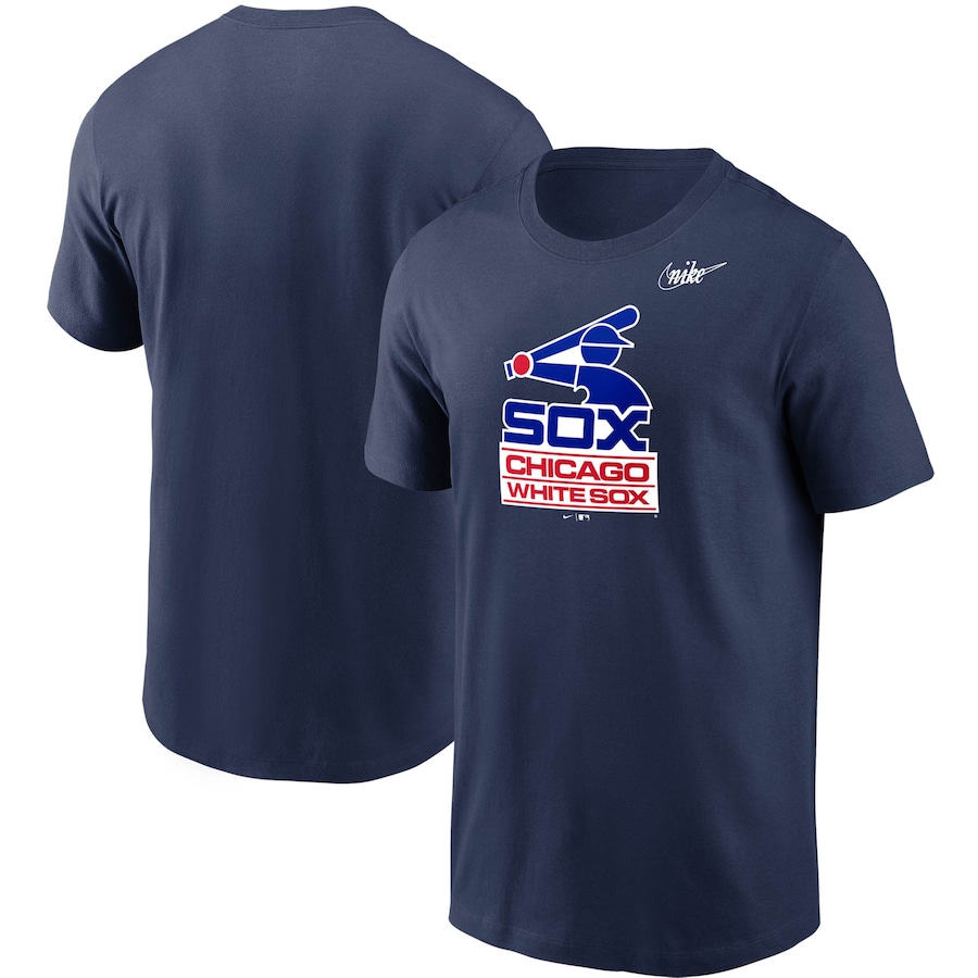 Men's Chicago White Sox Nike Navy Cooperstown Collection Logo T-Shirt Men's Chicago White Sox Nike Navy Cooperstown Collection Logo T-Shirt