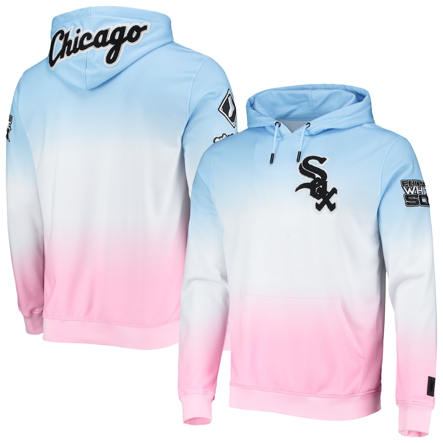 Men's Chicago White Sox Pro Standard Blue/Pink Ombre Pullover Hoodie Men's Chicago White Sox Pro Standard Blue/Pink Ombre Pullover Hoodie