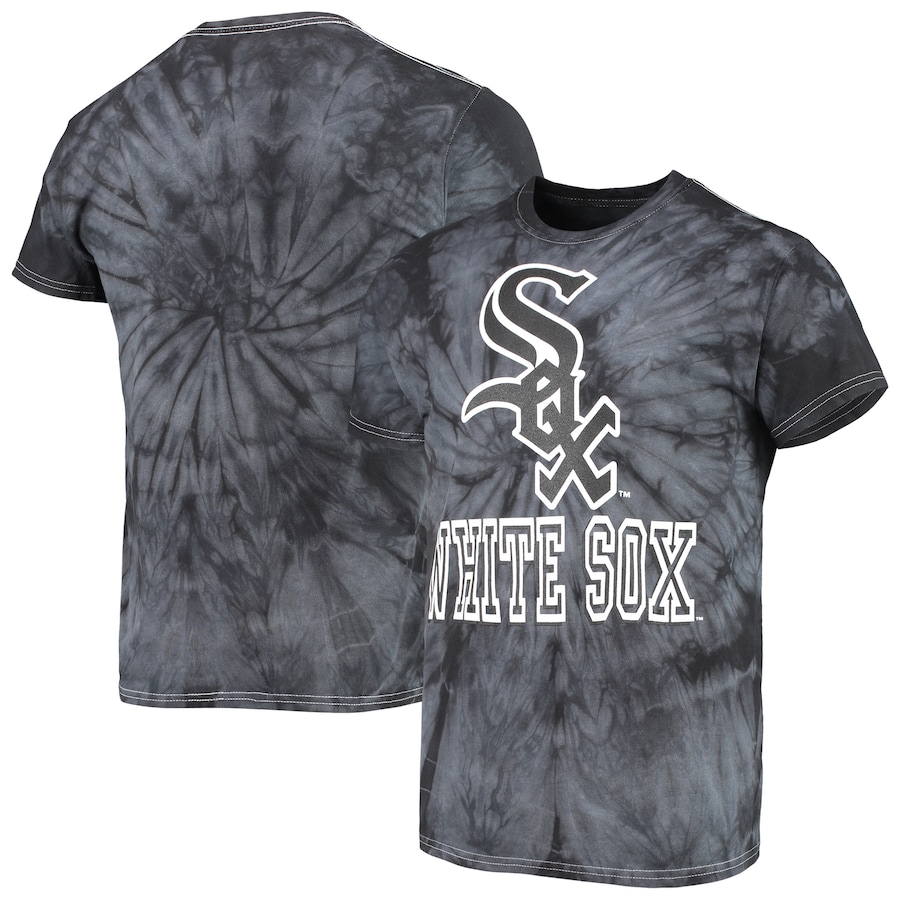 Men's Chicago White Sox Stitches Black Spider Tie-Dye T-Shirt