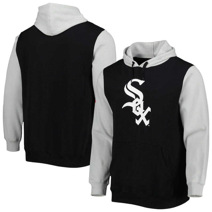 Men's Chicago White Sox Stitches Black/Gray Team Pullover Hoodie Men's Chicago White Sox Stitches Black/Gray Team Pullover Hoodie