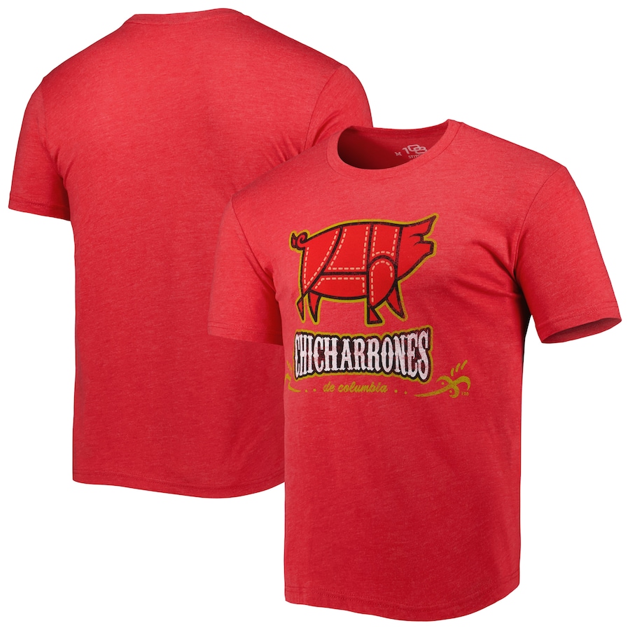 Men's Chicharrones de Columbia Red Copa de la Diversion Home Tri-Blend T-Shirt Men's Chicharrones de Columbia Red Copa de la Diversion Home Tri-Blend T-Shirt