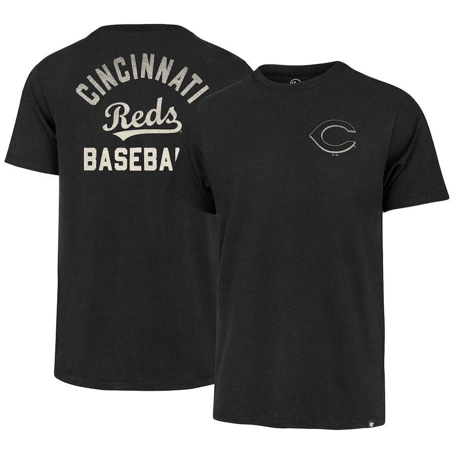 Men's Cincinnati Reds  '47 Black Turn Back Franklin T-Shirt