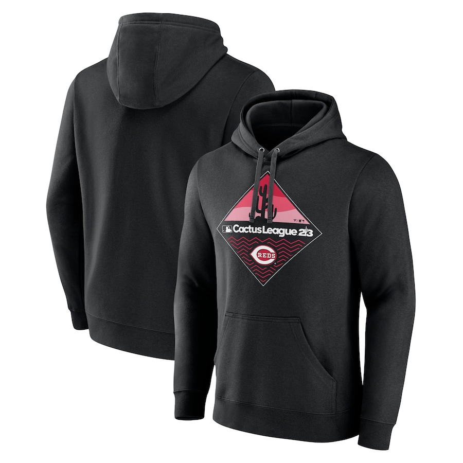 Men's Cincinnati Reds Black 2023 MLB Spring Training Pullover Hoodie