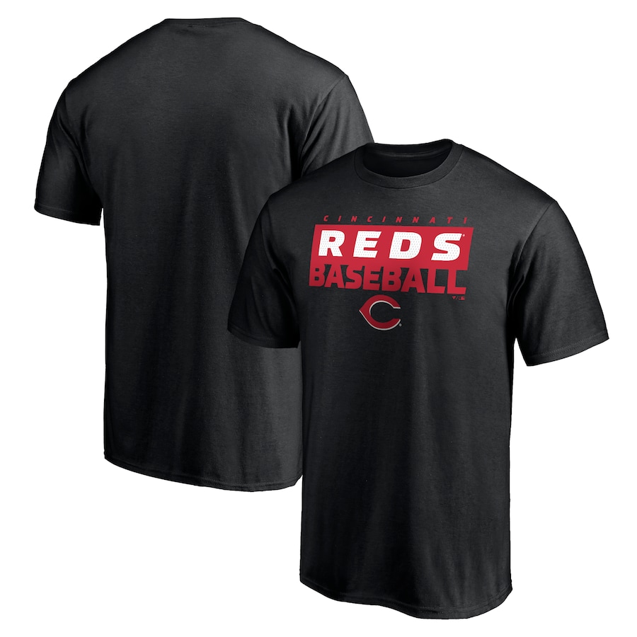 Men's Cincinnati Reds Black Gain Ground T-Shirt