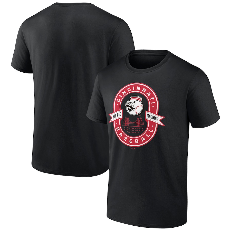 Men's Cincinnati Reds Black Glory Bound Big Red Machine T-Shirt