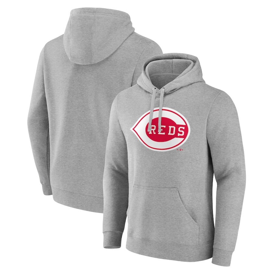 Men's Cincinnati Reds Gray Wahconah Pullover Hoodie