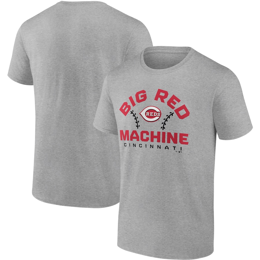 Men's Cincinnati Reds Heathered Gray Iconic Go for Two T-Shirt