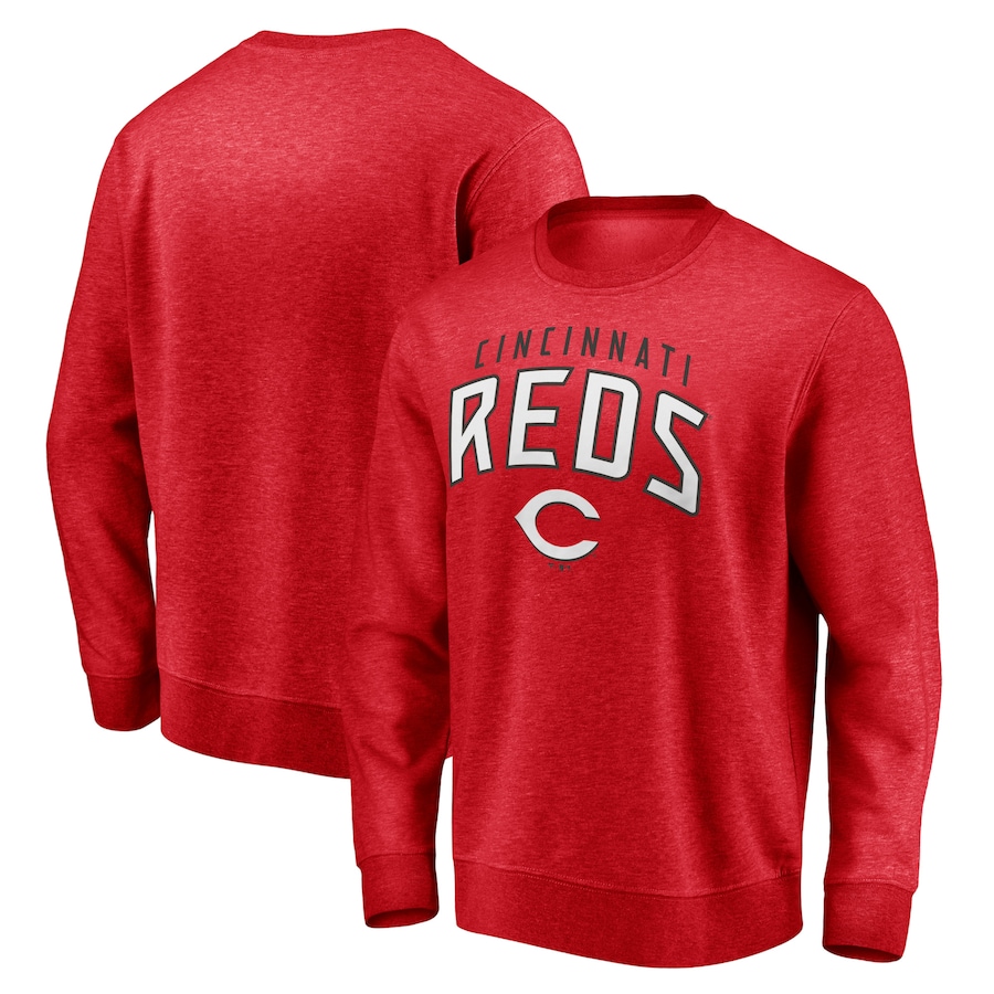 Men's Cincinnati Reds Red Gametime Arch Pullover Sweatshirt Men's Cincinnati Reds Red Gametime Arch Pullover Sweatshirt