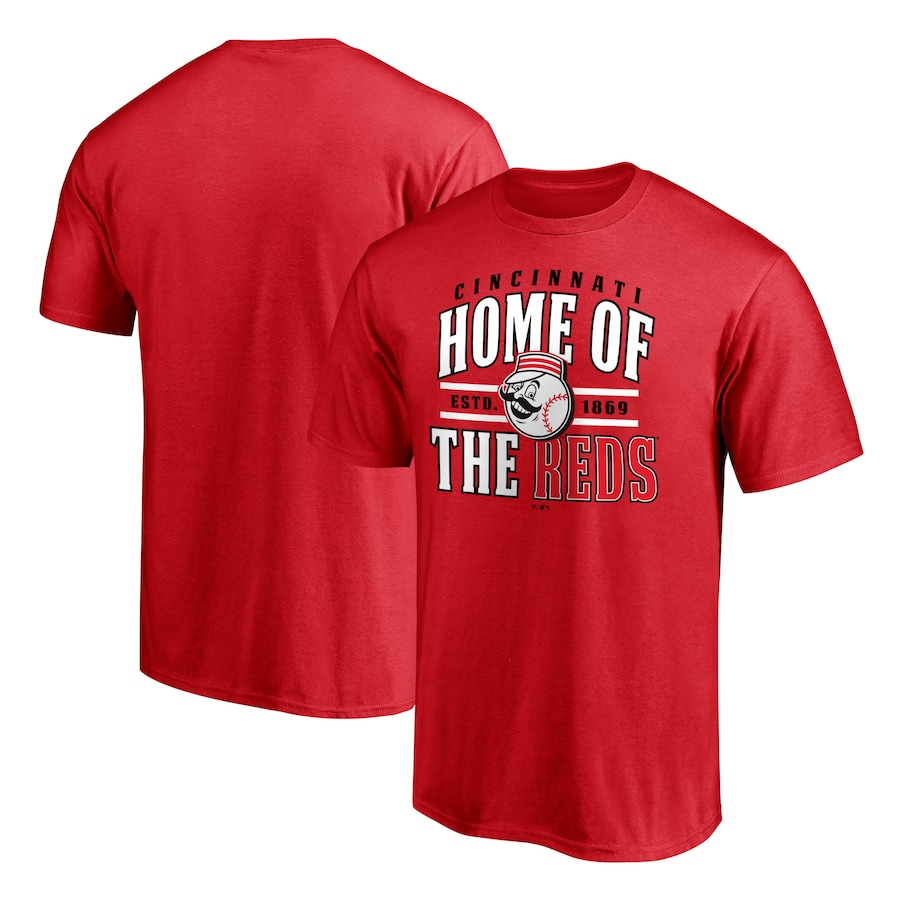 Men's Cincinnati Reds Red Hometown Logo T-Shirt Men's Cincinnati Reds Red Hometown Logo T-Shirt