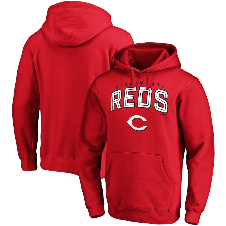 Men's Cincinnati Reds Red Line Up Master the Game Fitted Pullover Hoodie Men's Cincinnati Reds Red Line Up Master the Game Fitted Pullover Hoodie