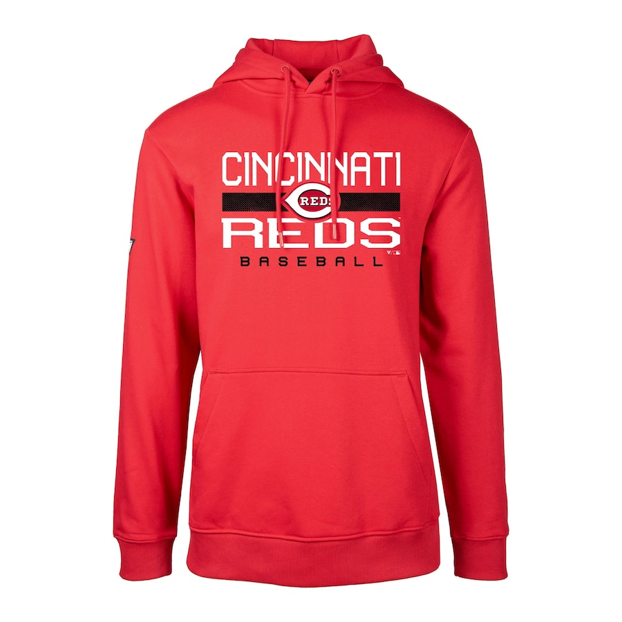 Men's Cincinnati Reds Levelwear Red Podium Dugout Fleece Hoodie