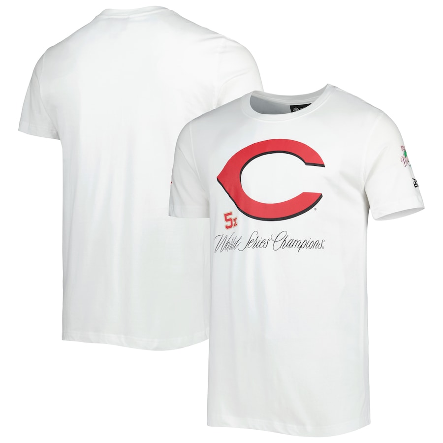 Men's Cincinnati Reds New Era White Historical Championship T-Shirt Men's Cincinnati Reds New Era White Historical Championship T-Shirt