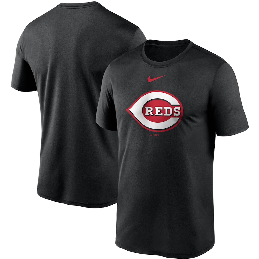 Men's Cincinnati Reds Nike Black Large Logo Legend Performance T-Shirt Men's Cincinnati Reds Nike Black Large Logo Legend Performance T-Shirt