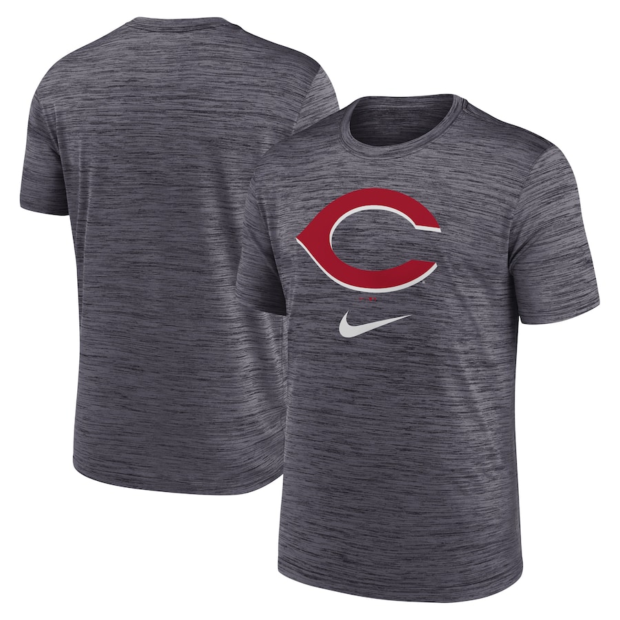 Men's Cincinnati Reds Nike Black Logo Velocity Performance T-Shirt Men's Cincinnati Reds Nike Black Logo Velocity Performance T-Shirt