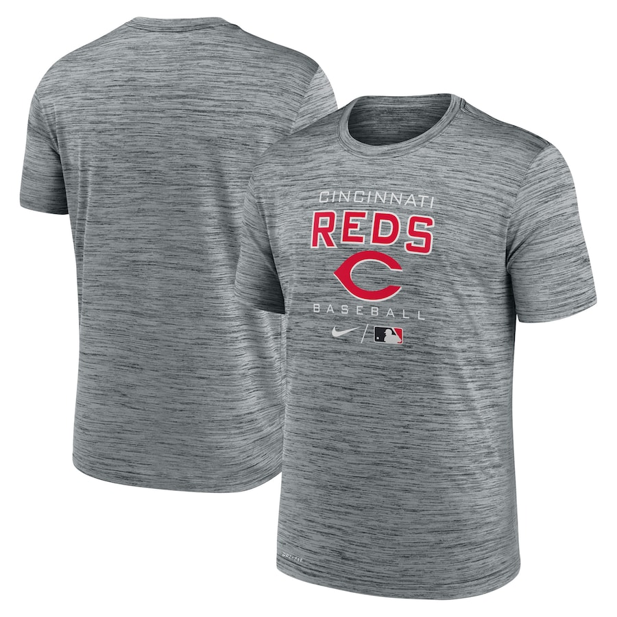Men's Cincinnati Reds Nike Charcoal Authentic Collection Velocity Practice Performance T-Shirt Men's Cincinnati Reds Nike Charcoal Authentic Collection Velocity Practice Performance T-Shirt