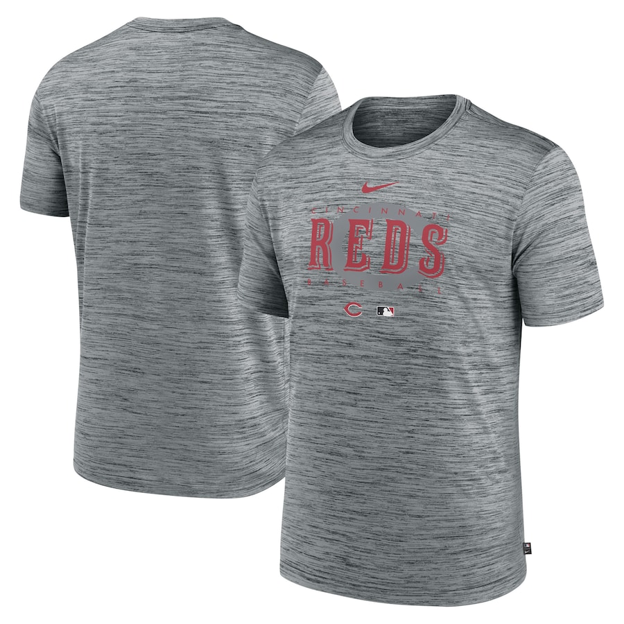 Men's Cincinnati Reds Nike Heather Gray Authentic Collection Velocity Performance Practice T-Shirt Men's Cincinnati Reds Nike Heather Gray Authentic Collection Velocity Performance Practice T-Shirt