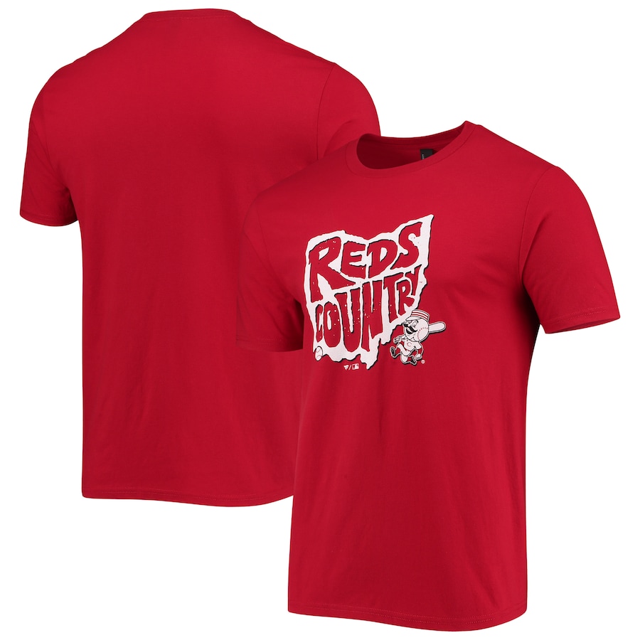 Men's Cincinnati Reds Red Local Tri-Blend T-Shirt Men's Cincinnati Reds Red Local Tri-Blend T-Shirt