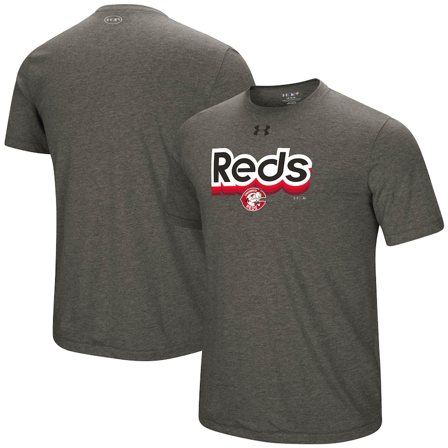 Men's Cincinnati Reds Under Armour Heathered Gray Cooperstown Collection Saturday Morning Tri-Blend Performance T-Shirt Men's Cincinnati Reds Under Armour Heathered Gray Cooperstown Collection Saturday Morning Tri-Blend Performance T-Shirt
