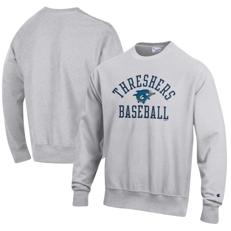 Men's Clearwater Threshers Champion Gray Baseball Reverse Weave Pullover Sweatshirt Men's Clearwater Threshers Champion Gray Baseball Reverse Weave Pullover Sweatshirt