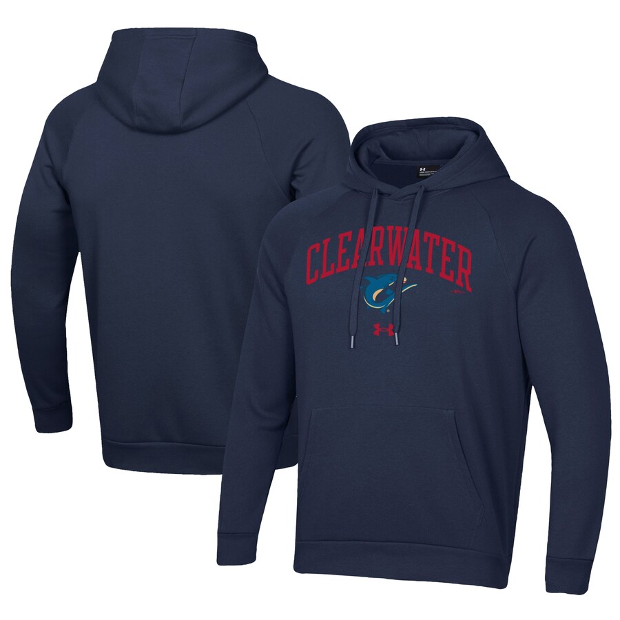 Men's Clearwater Threshers Under Armour Navy All Day Fleece Pullover Hoodie Men's Clearwater Threshers Under Armour Navy All Day Fleece Pullover Hoodie