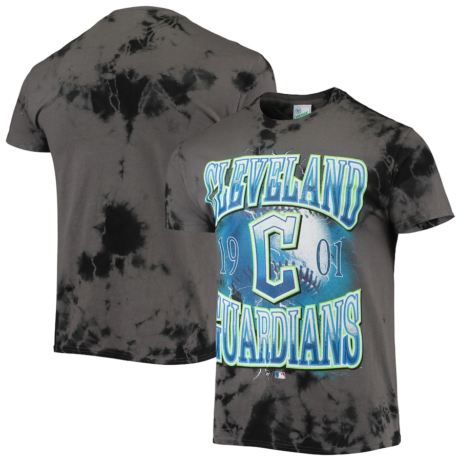 Men's Cleveland Guardians '47 Charcoal Wonder Boy Vintage Tubular T-Shirt Men's Cleveland Guardians '47 Charcoal Wonder Boy Vintage Tubular T-Shirt