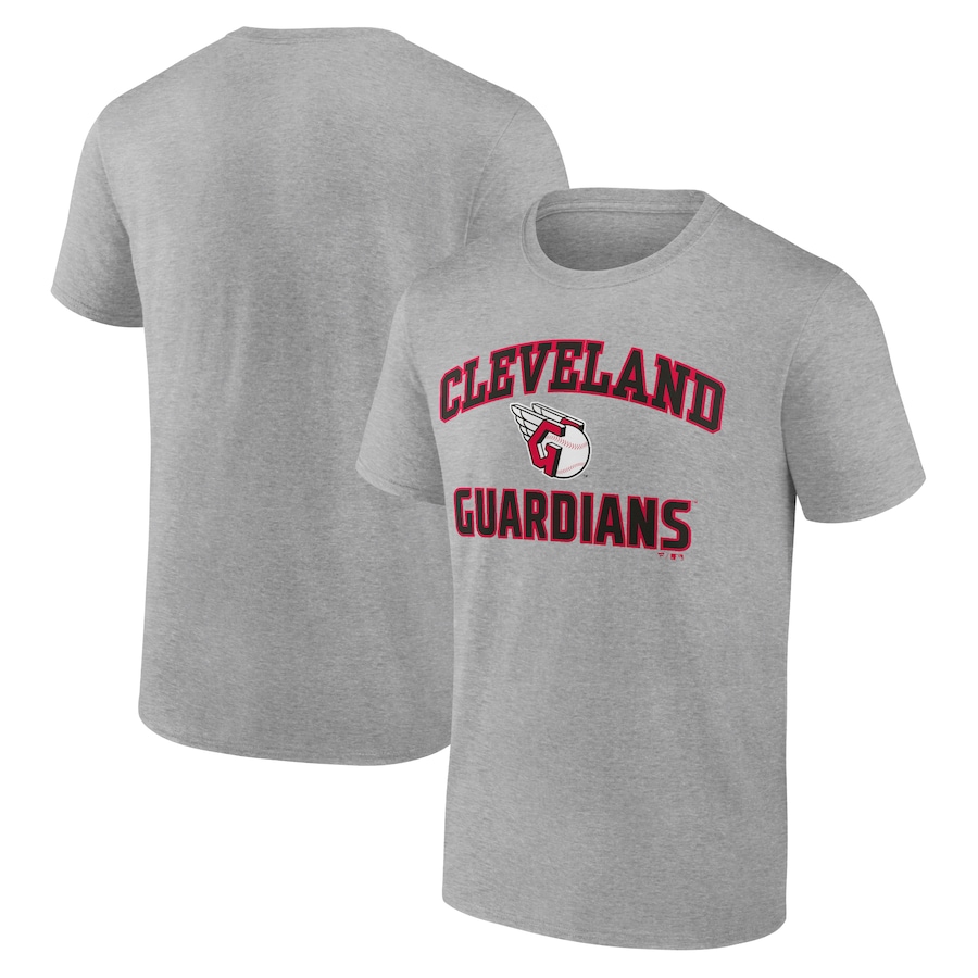 Men's Cleveland Guardians Heather Gray Heart and Soul T-Shirt Men's Cleveland Guardians Heather Gray Heart and Soul T-Shirt