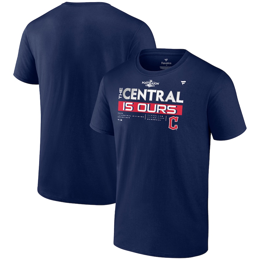 Men's Cleveland Guardians Navy 2022 AL Central Division Champions Locker Room T-Shirt