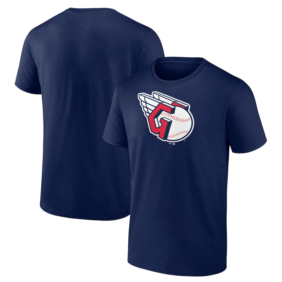 Men's Cleveland Guardians Navy Official Logo Team T-Shirt