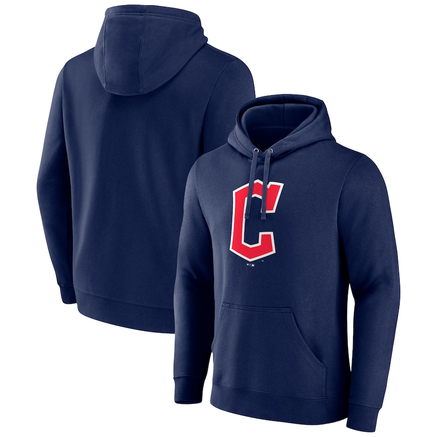 Men's Cleveland Guardians Navy Official Wordmark Pullover Hoodie Men's Cleveland Guardians Navy Official Wordmark Pullover Hoodie