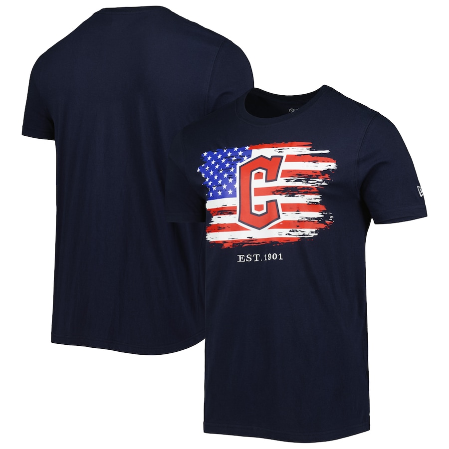 Men's Cleveland Guardians New Era Navy 4th of July Jersey T-Shirt