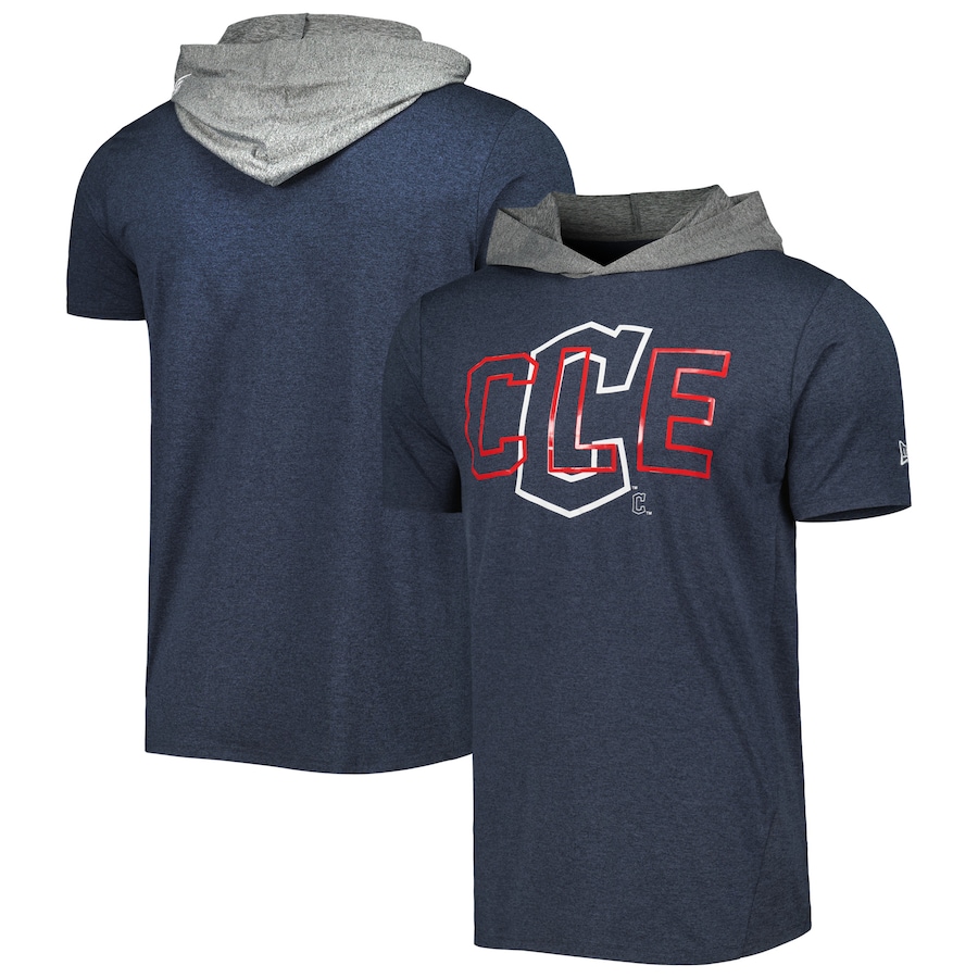 Men's Cleveland Guardians New Era Navy Team Hoodie T-Shirt