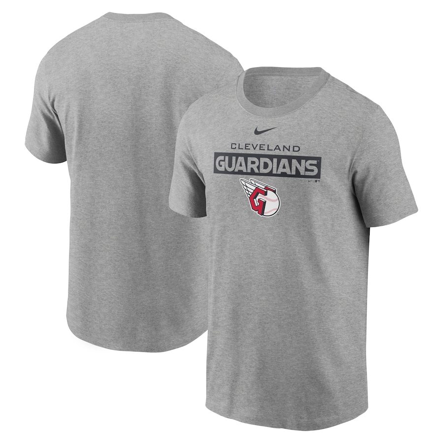 Men's Cleveland Guardians Nike Heather Gray Team T-Shirt