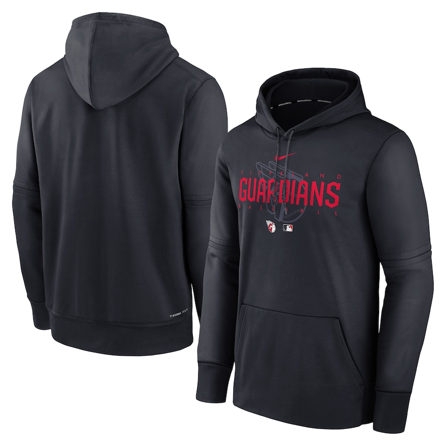 Men's Cleveland Guardians Nike Navy Authentic Collection Pregame Performance Pullover Hoodie Men's Cleveland Guardians Nike Navy Authentic Collection Pregame Performance Pullover Hoodie