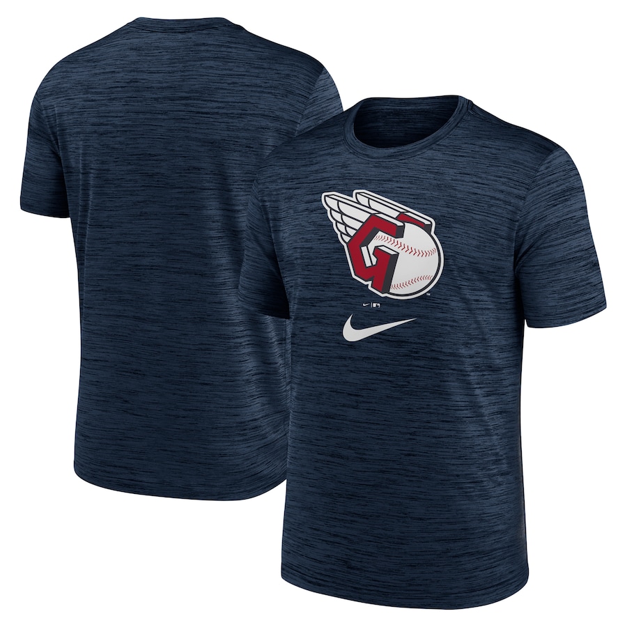 Men's Cleveland Guardians Nike Navy Logo Velocity Performance T-Shirt Men's Cleveland Guardians Nike Navy Logo Velocity Performance T-Shirt