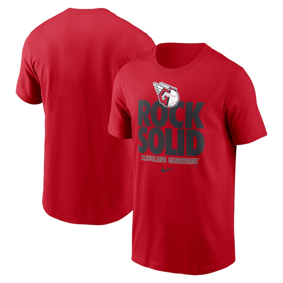 Men's Cleveland Guardians Nike Red Rock Solid T-Shirt Men's Cleveland Guardians Nike Red Rock Solid T-Shirt