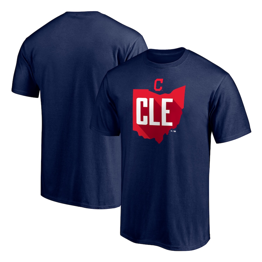 Men's Cleveland Indians Navy Hometown CLE T-Shirt Men's Cleveland Indians Navy Hometown CLE T-Shirt