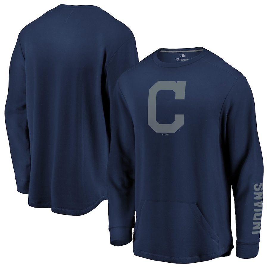 Men's Cleveland Indians Navy World At Large Pullover Crew Sweatshirt Men's Cleveland Indians Navy World At Large Pullover Crew Sweatshirt