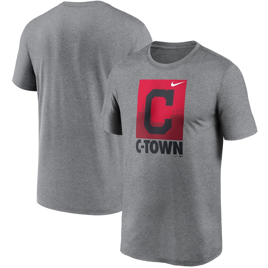 Men's Cleveland Indians Nike Heathered Gray Local Logo Legend T-Shirt Men's Cleveland Indians Nike Heathered Gray Local Logo Legend T-Shirt