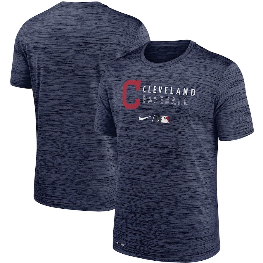 Men's Cleveland Indians Nike Heathered Navy Authentic Collection Velocity Practice Performance T-Shirt Men's Cleveland Indians Nike Heathered Navy Authentic Collection Velocity Practice Performance T-Shirt