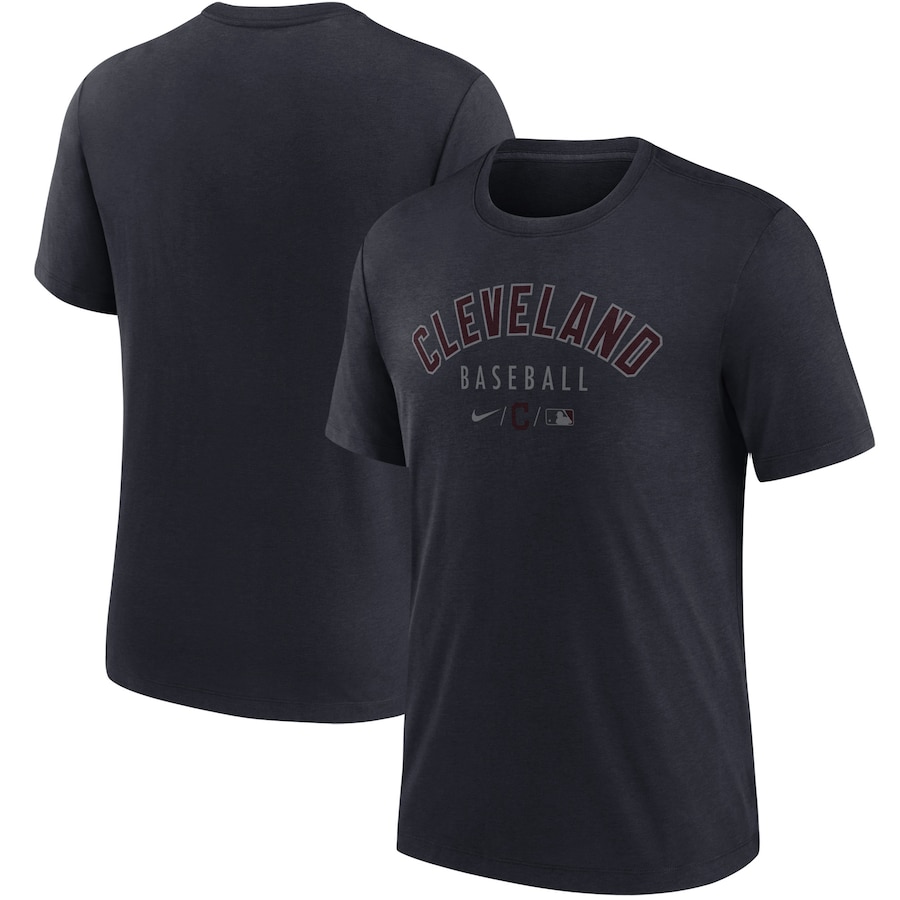 Men's Cleveland Indians Nike Navy Authentic Collection Early Work Performance Tri-Blend T-Shirt Men's Cleveland Indians Nike Navy Authentic Collection Early Work Performance Tri-Blend T-Shirt
