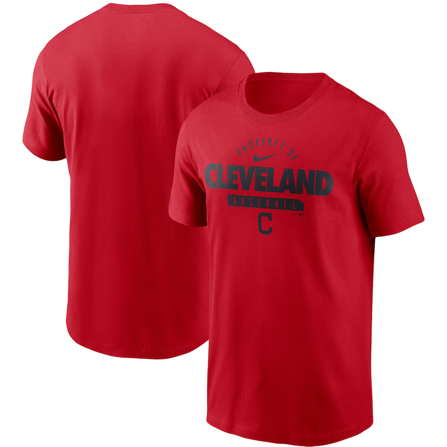 Men's Cleveland Indians Nike Red Primetime Property Of Practice T-Shirt Men's Cleveland Indians Nike Red Primetime Property Of Practice T-Shirt