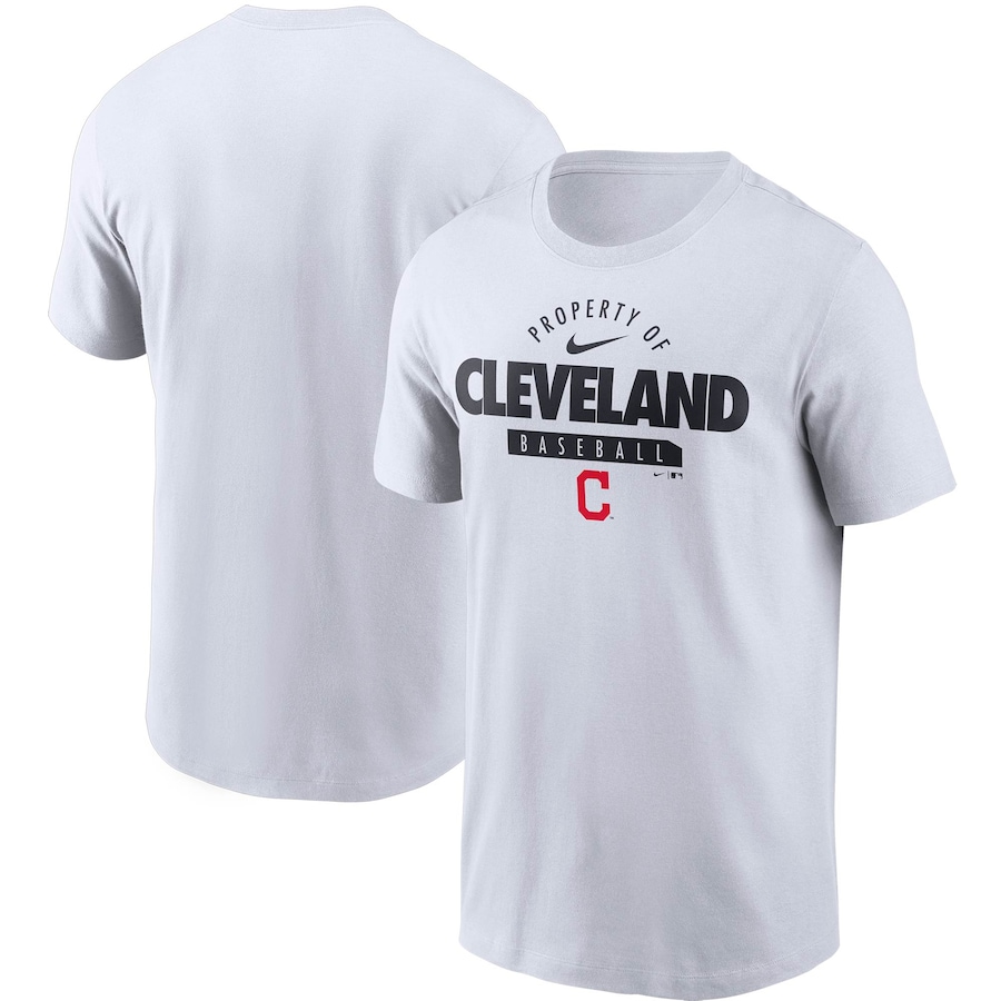 Men's Cleveland Indians Nike White Primetime Property Of Practice T-Shirt Men's Cleveland Indians Nike White Primetime Property Of Practice T-Shirt
