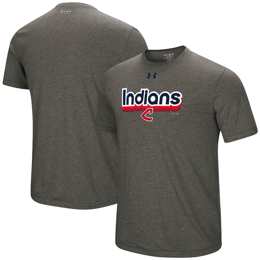 Men's Cleveland Indians Under Armour Heathered Gray Cooperstown Collection Saturday Morning Tri-Blend Performance T-Shirt Men's Cleveland Indians Under Armour Heathered Gray Cooperstown Collection Saturday Morning Tri-Blend Performance T-Shirt