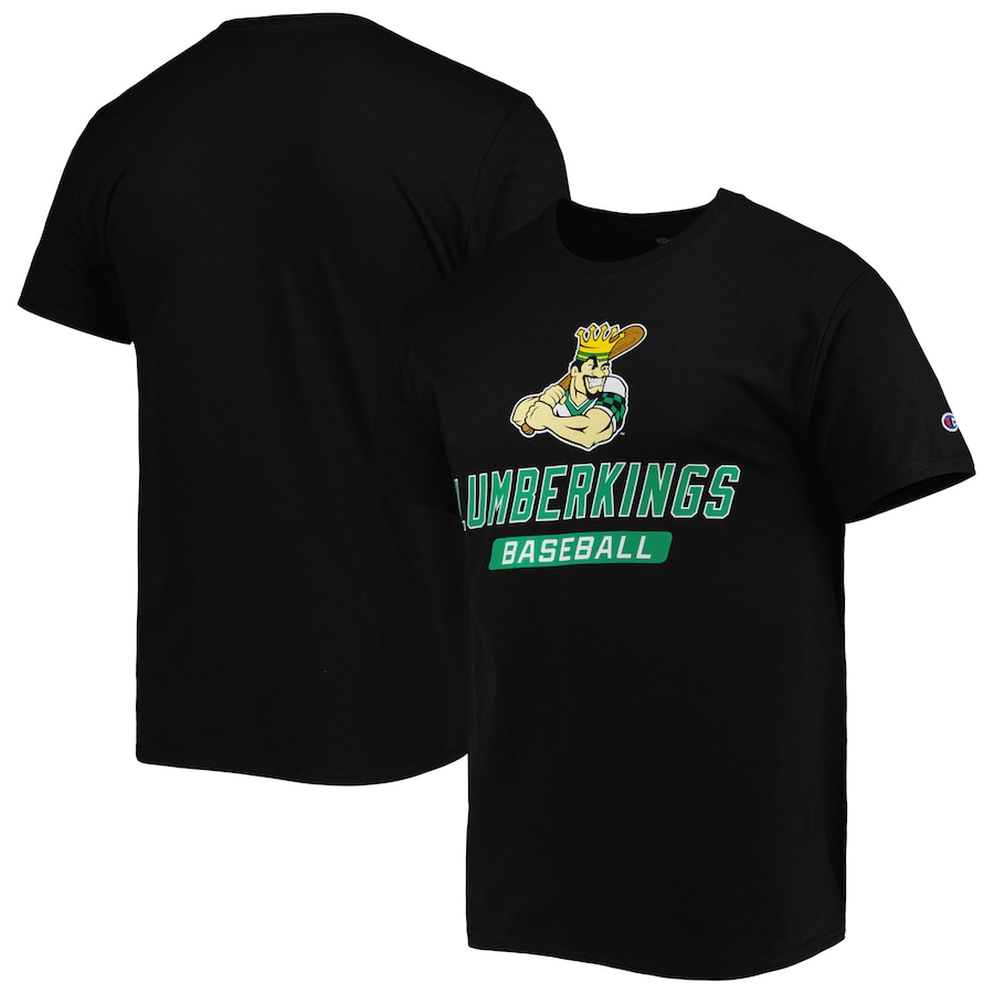 Men's Clinton LumberKings Champion Black Jersey T-Shirt Men's Clinton LumberKings Champion Black Jersey T-Shirt