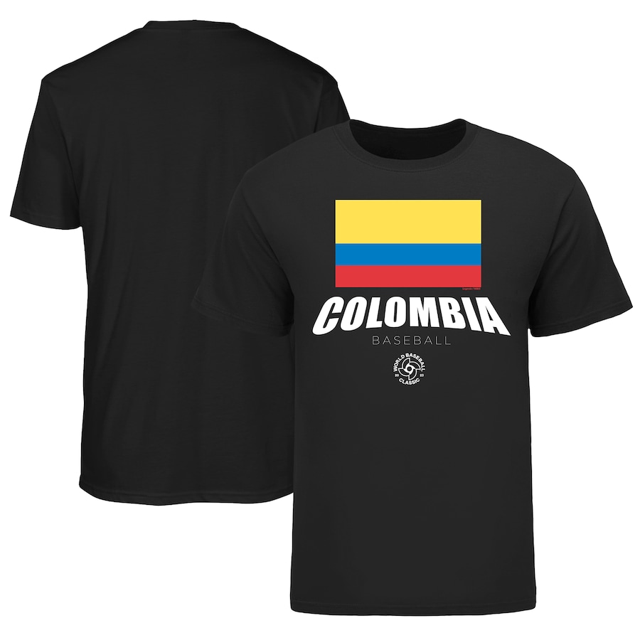 Men's Colombia Baseball LEGENDS Black 2023 World Baseball Classic Federation T-Shirt