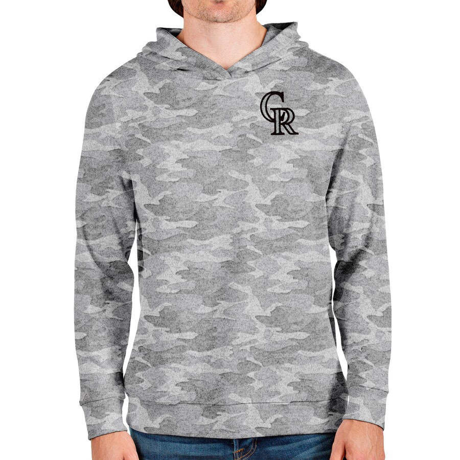 Men's Colorado Rockies Antigua Camo Absolute Pullover Hoodie
