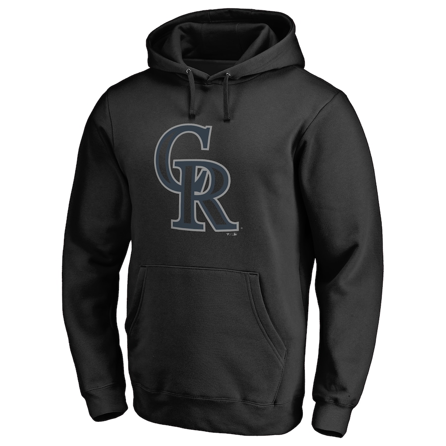 Men's Colorado Rockies Black Taylor Pullover Hoodie Men's Colorado Rockies Black Taylor Pullover Hoodie